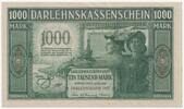 Germany (Kowno/Kaunas) 1000 mark Besetzung - Darlehnskasse Ost, Kowno (Kaunas) 1000 Mark 1918 - Selten -