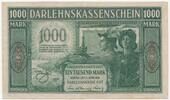 Germany (Kowno/Kaunas) 1000 mark Besetzung - Darlehnskasse Ost, Kowno (Kaunas) 1000 Mark 1918 - Selten -
