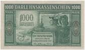 Germany (Kowno/Kaunas) 1000 mark Besetzung - Darlehnskasse Ost, Kowno (Kaunas) 1000 Mark 1918 - Selten -