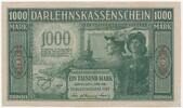 Germany (Kowno/Kaunas) 1000 mark Besetzung - Darlehnskasse Ost, Kowno (Kaunas) 1000 Mark 1918 - Selten -