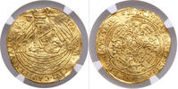 Netherlands (Kampen) (1590-93) Goldimitatives Flämisch / Rose Noble, ND (1590-1593) NGC UNC Details