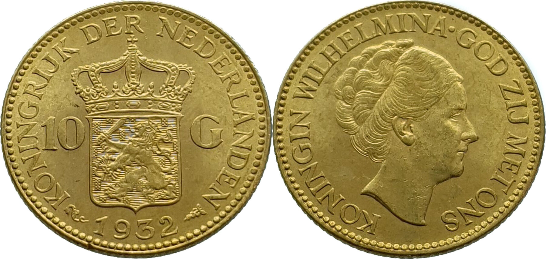 Nederland 10 Gulden 1932 Wilhelmina - Gold Vz | MA-Shops