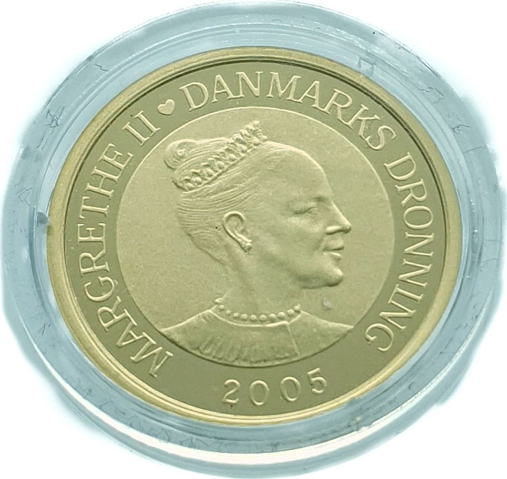 Denmark 10 Kroner 2005 Margrethe II Ugly Duckling Gold PP