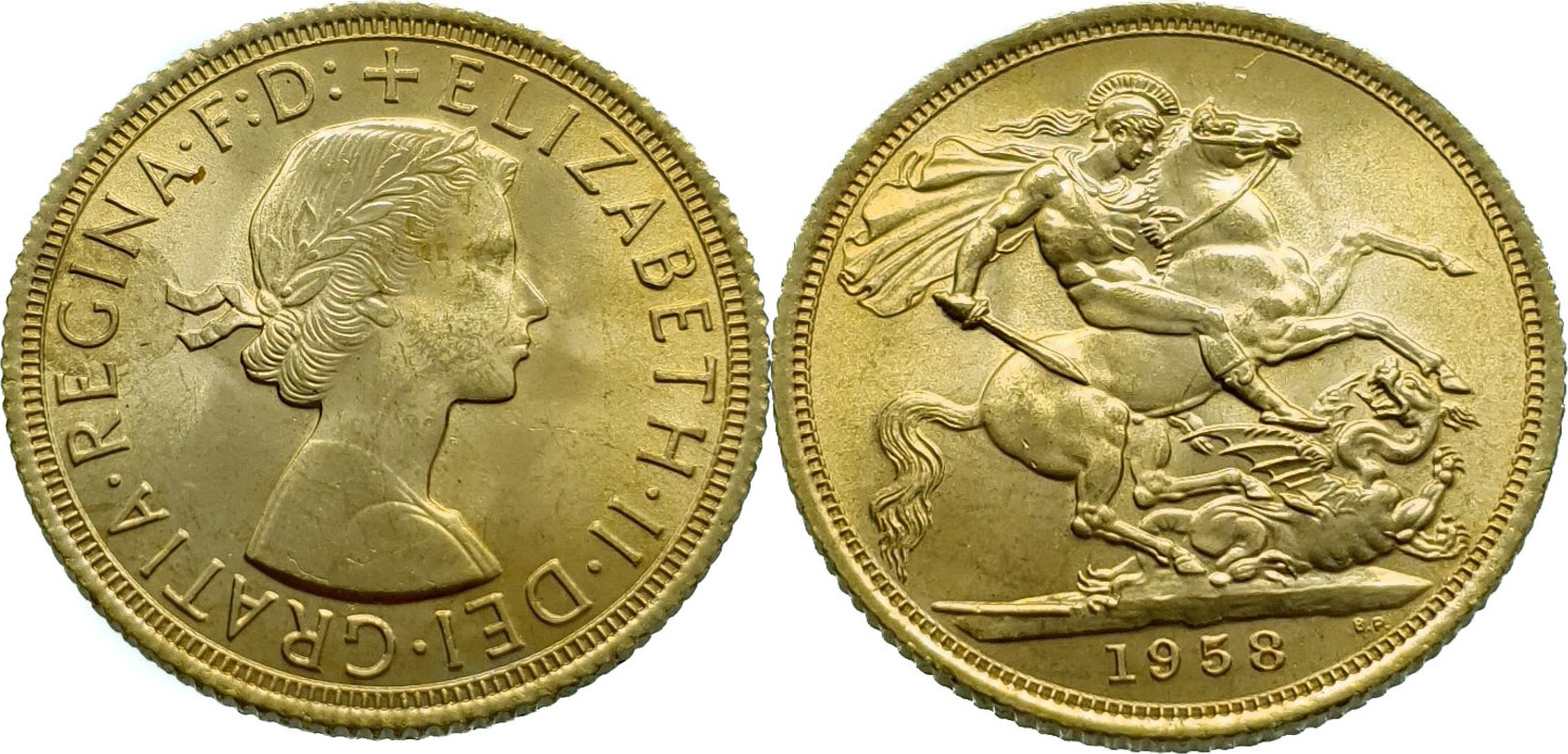 United Kingdom Sovereign 1958 Elizabeth II - Gold Vz / St | MA-Shops