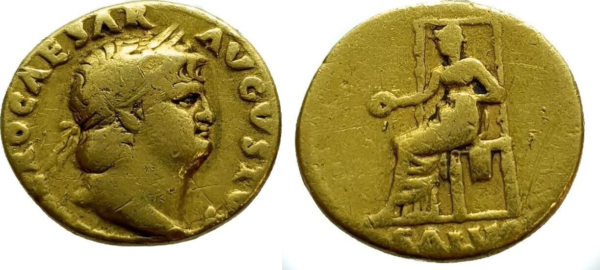 Roman Empire AV Aureus, Nero Ca. 66-67 (AD 54-68). Romev - Gold Very s