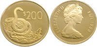 200 Dollars 1978 Fiji Snake - Gold - Elizabeth II - Gold Proof