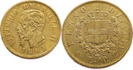 Italy 10 Lire Vittorio Emanuele II - Gold -