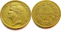 France 20 Francs 1831-W Very Fine+ 1300,00 EUR1025,00 EUR  zzgl. 9,95 EUR Versand