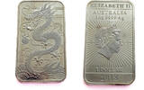 Australia 1 Dollar Chinese Dragon Bullion Bar - Elizabeth II - Silver -