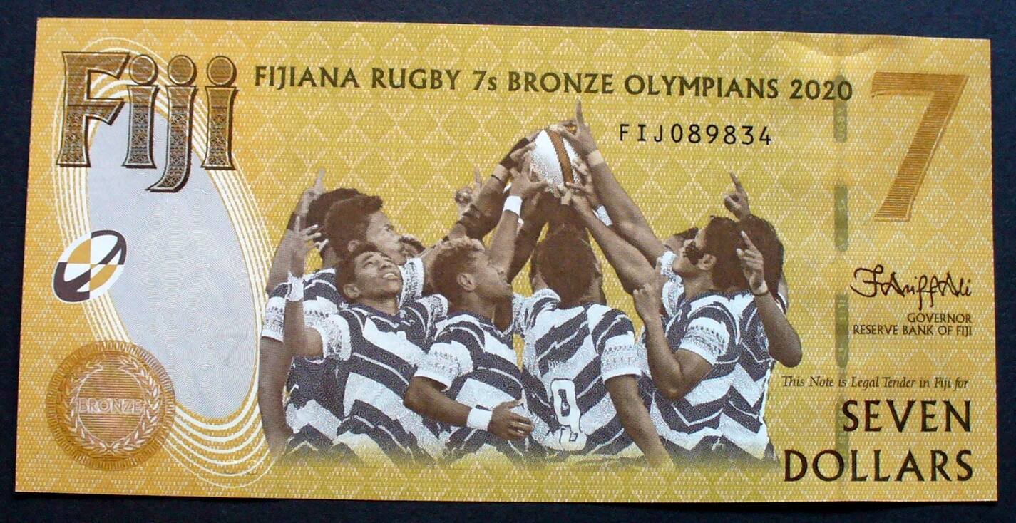 Fiji 7 Dollars Polymer Commemorative Banknote - 2016 (2017 ND), P-120, UNC 10 thumbnail image