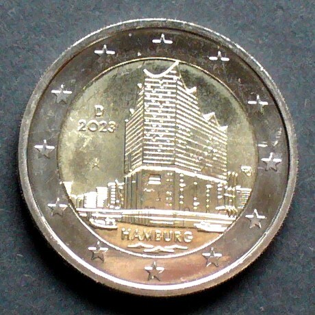 BRD 2 Euro 2023 A S Neu BiMe Hamburg Elbphilharmonie Unc MA Shops