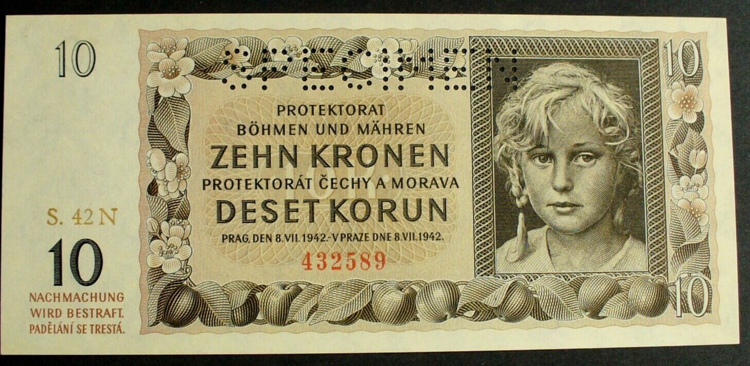 DR 10 Kronen 8.7.1942 Ros. 562 b / SPECIMEN / S. 42 N I | MA-Shops