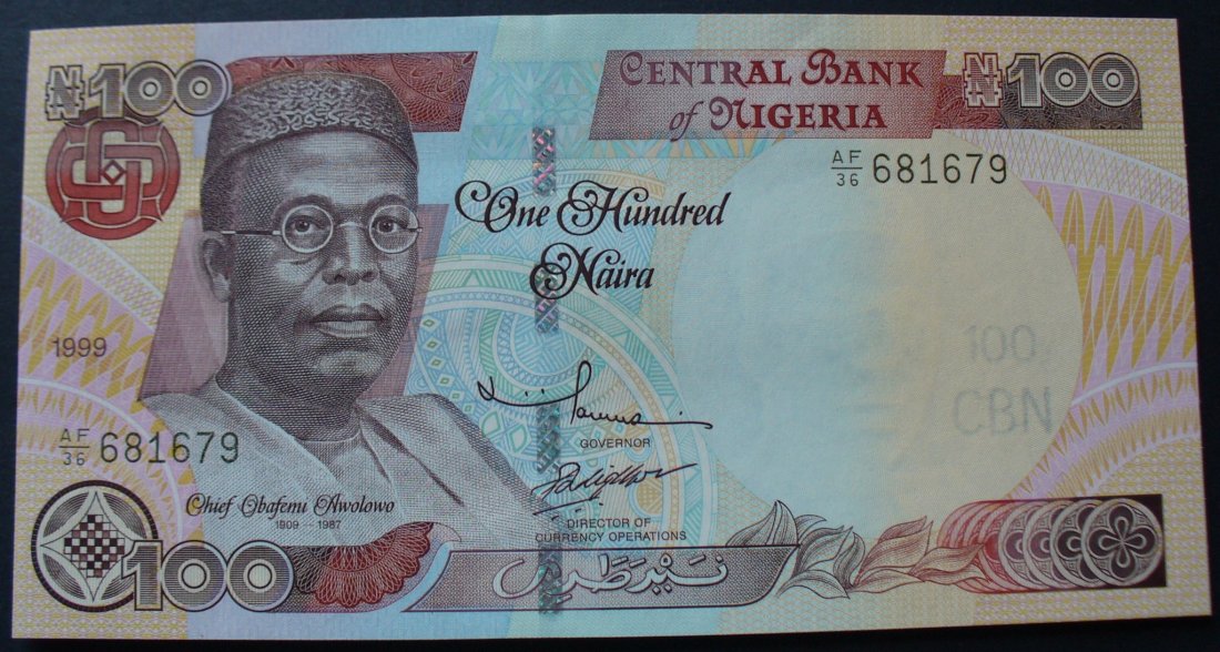 Nigeria 100 Naira 1999 P. 28 B Kfr | MA-Shops