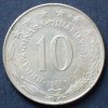 Jugoslawien 10 Dinara S.57 / K-N-Zk / Staatswappen - Wertzahl im Schriftkreis -