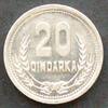 Albanien 20 Qindarka S.67 / Al / Staatswappen - Wert zwischen Ähren -