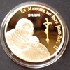 Kongo (Kinshasa) 10 Francs S.227 / 925er Silber, 25g, teilvergoldet /Papst Johannes Paul II. - Löwe -