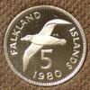 Falkland-Inseln 5 Pence S.4 / K-N / Elizabeth II. - Schwarzbrauen-Albatros -