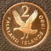 Falkland-Inseln 2 Pence S.3 / Bro / Elizabeth II. - Große Magellangans -