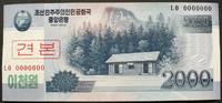 Korea Nord 2.000 Won P. 65 s / Specimen -