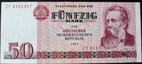 DDR DDR-22 d / Serie ZF / seltene Ersatznote ! 50 Mark 1971 I