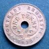 Südrhodesien 1 Penny S.9 a / Bro / Gekrönte Rose - Wert und Verzierungen -