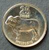 Botswana 25 Thebe S.7 / K-N / FAO / Staatswappen - Buckelrind -