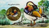 Isla San Felix 1 Dollar Me - Farbe / Wappen - Aix galericulata -