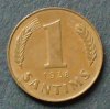 Lettland 1 Santims S.10 / Bro / Staatswappen -