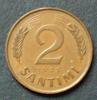 Lettland 2 Santimi S.11 / Bro / Staatswappen -