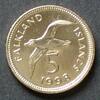 Falkland-Inseln 5 Pence S.116 / K-N / Elizabeth II. - Schwarzbrauen-Albatros -