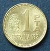 Spanien 1 Peseta S.46 / Al-N-Bro / Juan Carlos I. - ESPANA '82 -