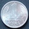 DDR 1 Deutsche Mark S.14 / Al / Staatswappen - Wert zwischen Eichenblättern