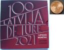 Lettland 2 Cent aus Original-Folder -