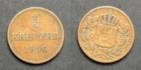 Bayern 1/2 Kreuzer AKS 158 / K / Maximilian II. Joseph -