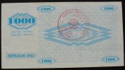 1.000 Dinara 1992 Bosnien-Herzegowina P. 8 b / Stempel FOJNICA kfr