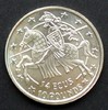 Gibraltar 10 Pounds - 14 ECU S.111 / 925er Silber, 10g / Elizabeth II. - Ritter mit Wappenschild -