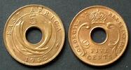 Britisch Ostafrika 5 Cents S.28 / Bro / Elefantenstoßzähne -