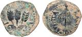ISRAEL,  Herod Agrippa I, prutah struck year 30-31 CE in Jerusalem