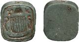 ISRAEL,  Ancient Egyptian Square Stone Scarab Bead, Very Rare