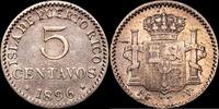 Puerto Rico 5 Centavos 1886-1931 Alfonso XIII -