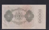Weimarer Republik, Reichsbank, 10000 Mark 19.1.1922 Ro.69c, DEU-78c, Format 180x100mm, Firmendruck KN 6stellig, FZ: H, leicht gebraucht II+,