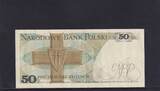 Polen 50 Zloty 1975 1 Buchstabe vor KN, U, leicht gebraucht II,