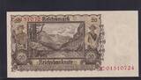 Deutsches Reich, Drittes Reich, 20 Reichsmark 1939 Ro.178, DEU-215, Serie: C, leicht gebraucht II+, Lagerschaden kleiner Eckbug sonst Kassenfrisch,