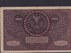 Polen 1000 Marek 1919 I Serie BF, gebraucht III-,