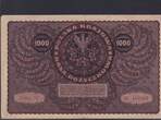 Polen 1000 Marek 1919 I Serie BF, stark gebraucht IV+, kleine Fehlecke,