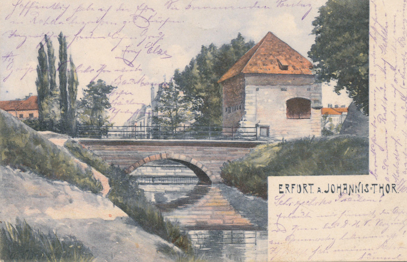 Deutsches Reich,Thüringen, Ansichtskarte 1904 Erfurt,JohannisThor