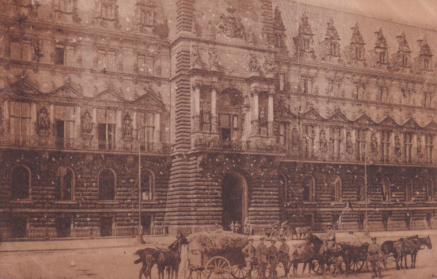 Deutschland, Hamburg, Ansichtskarte 1920 Hamburg, Reichswehr Kämpfe