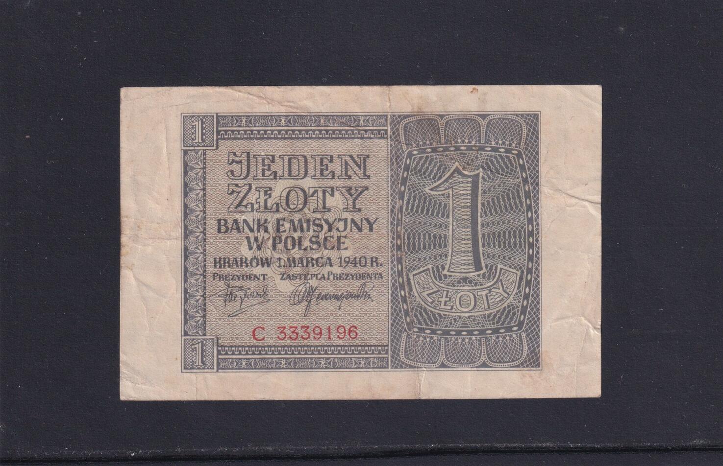 drittes-reich-generalgouvernement-1-zloty-1940-ro-571-zwk-26-serie-c