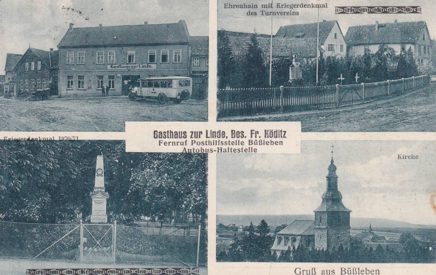 Deutsches Reich, Thüringen, Ansichtskarte 1936 Büßleben, Erfurt