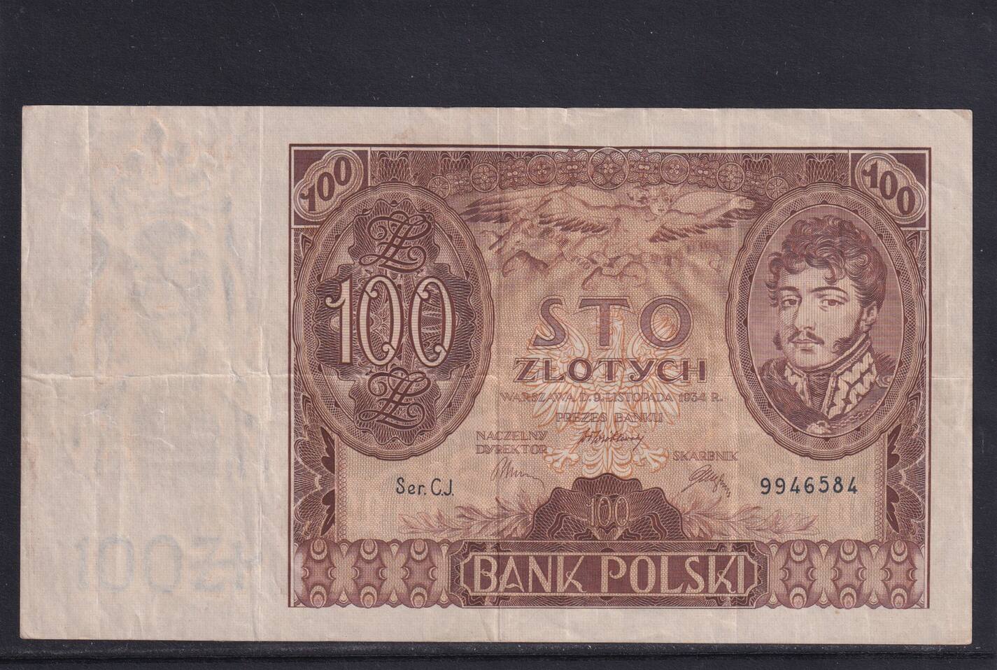 Polen 100 Zloty 1934 Gebraucht III, | MA-Shops